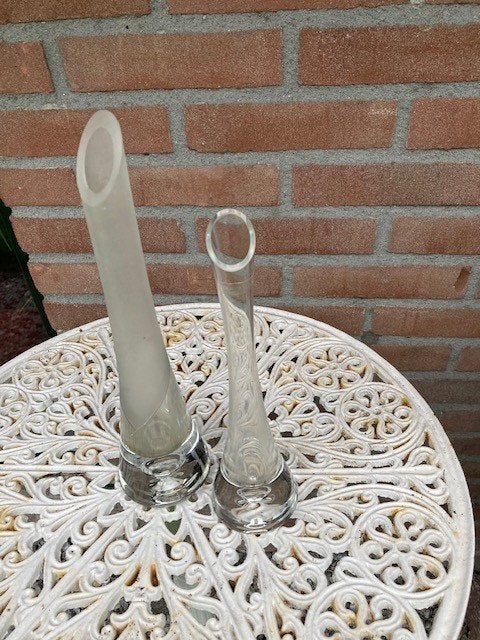 Bonny Krosno loodkristal solifleur/vaas gesatineerd en mat, Ophalen of Verzenden