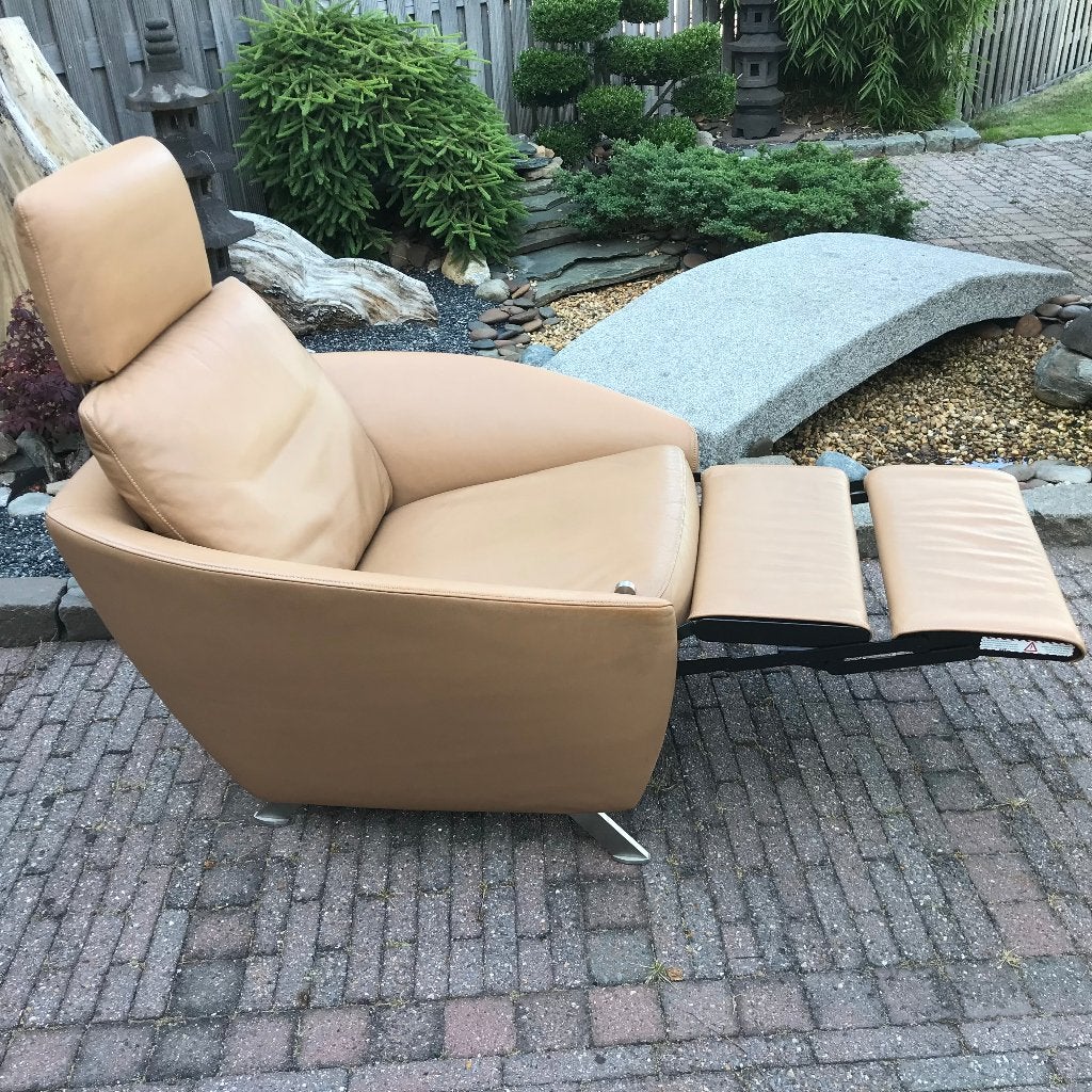 FSM Sesam fauteuil stoel zand leer design modern, Ophalen, Gebruikt, Nvt, Nvt