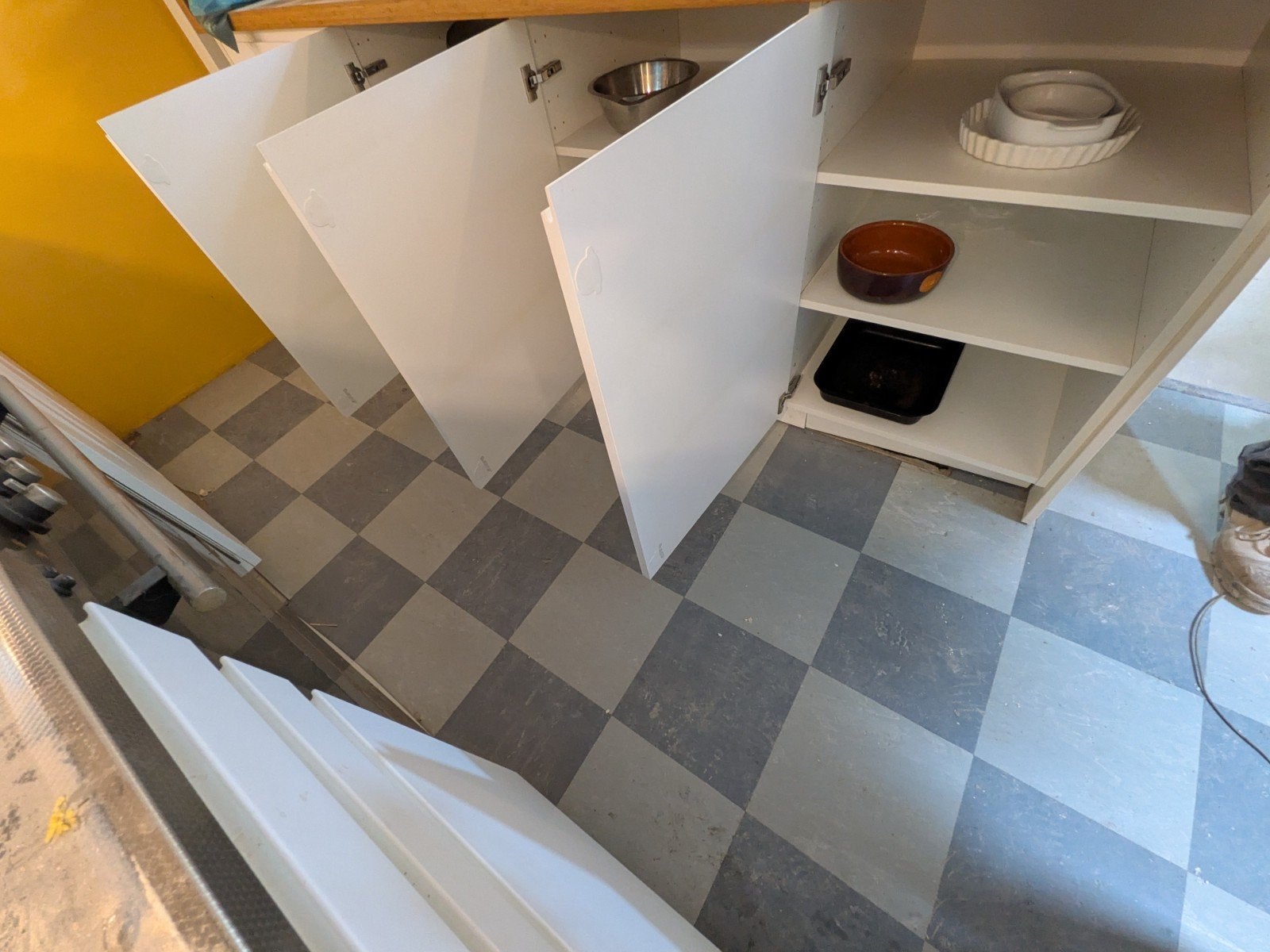 Complete witte keuken met gasfornuis en afzuigkap, Ophalen, Gebruikt, Wit, Enkelwandige keuken