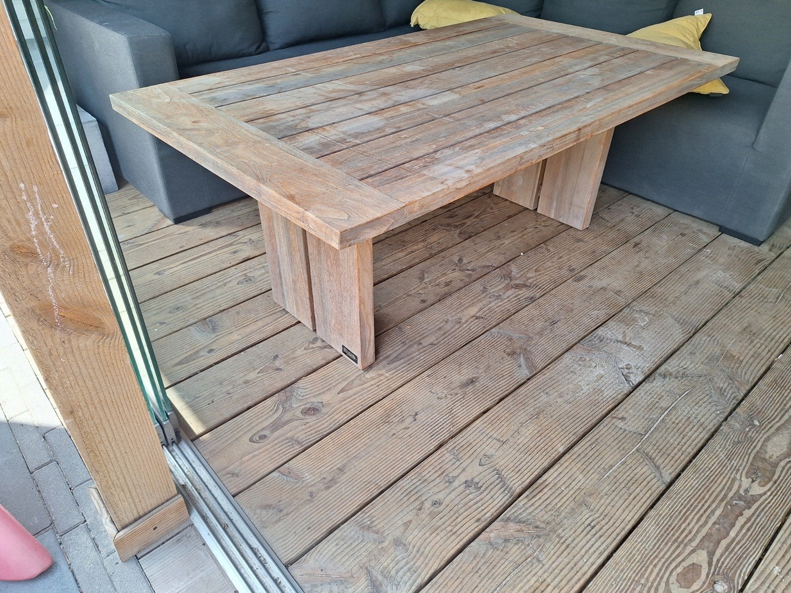 ROUGH-L Greywash Houten Dining Tuintafel Lounge, Tuin en Terras, Ophalen of Verzenden, Gebruikt, Rechthoekig, Hout