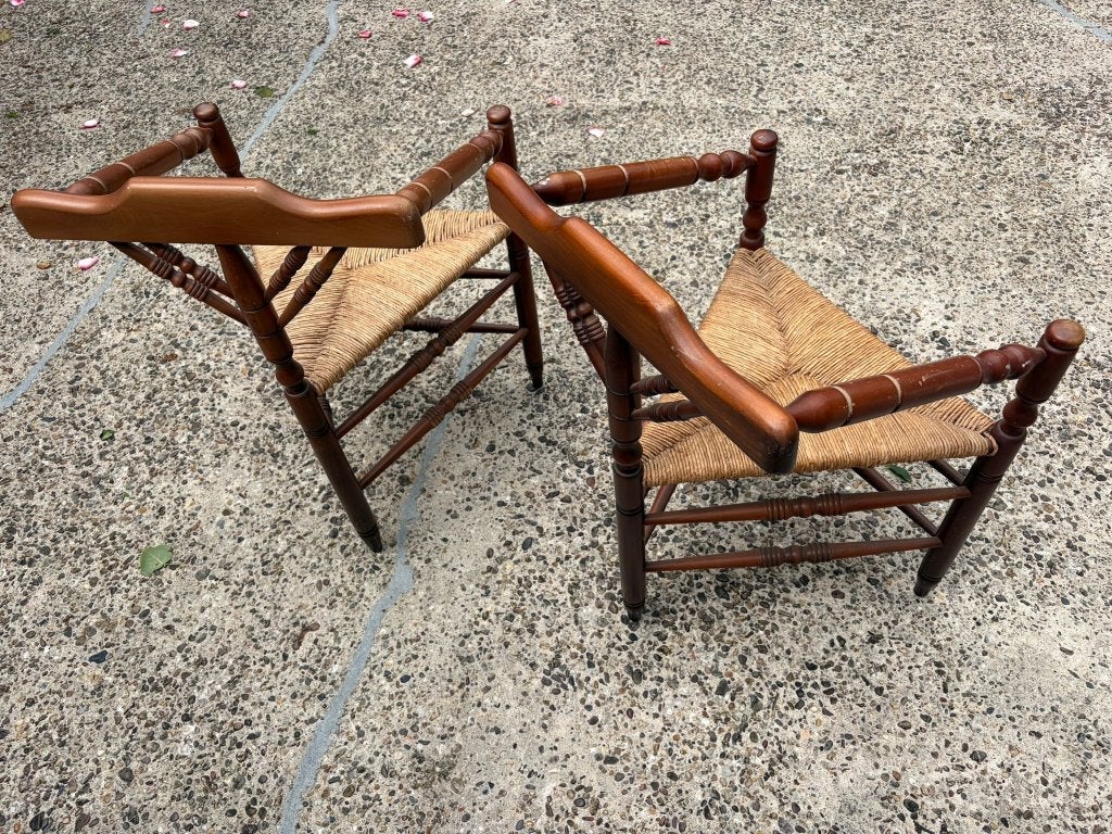 stoelen, Ophalen, Gebruikt, Twee, Bruin