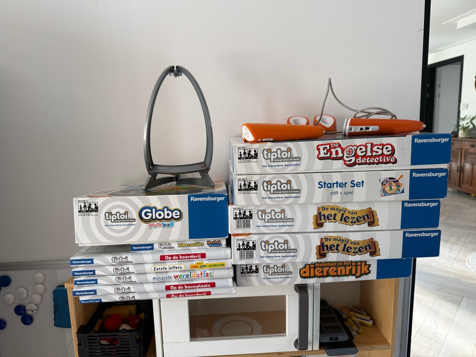 Tiptoi Set met  6 stiften, Globe en diverse boeken, Verzenden, Gebruikt, Taal en Lezen, Met geluid