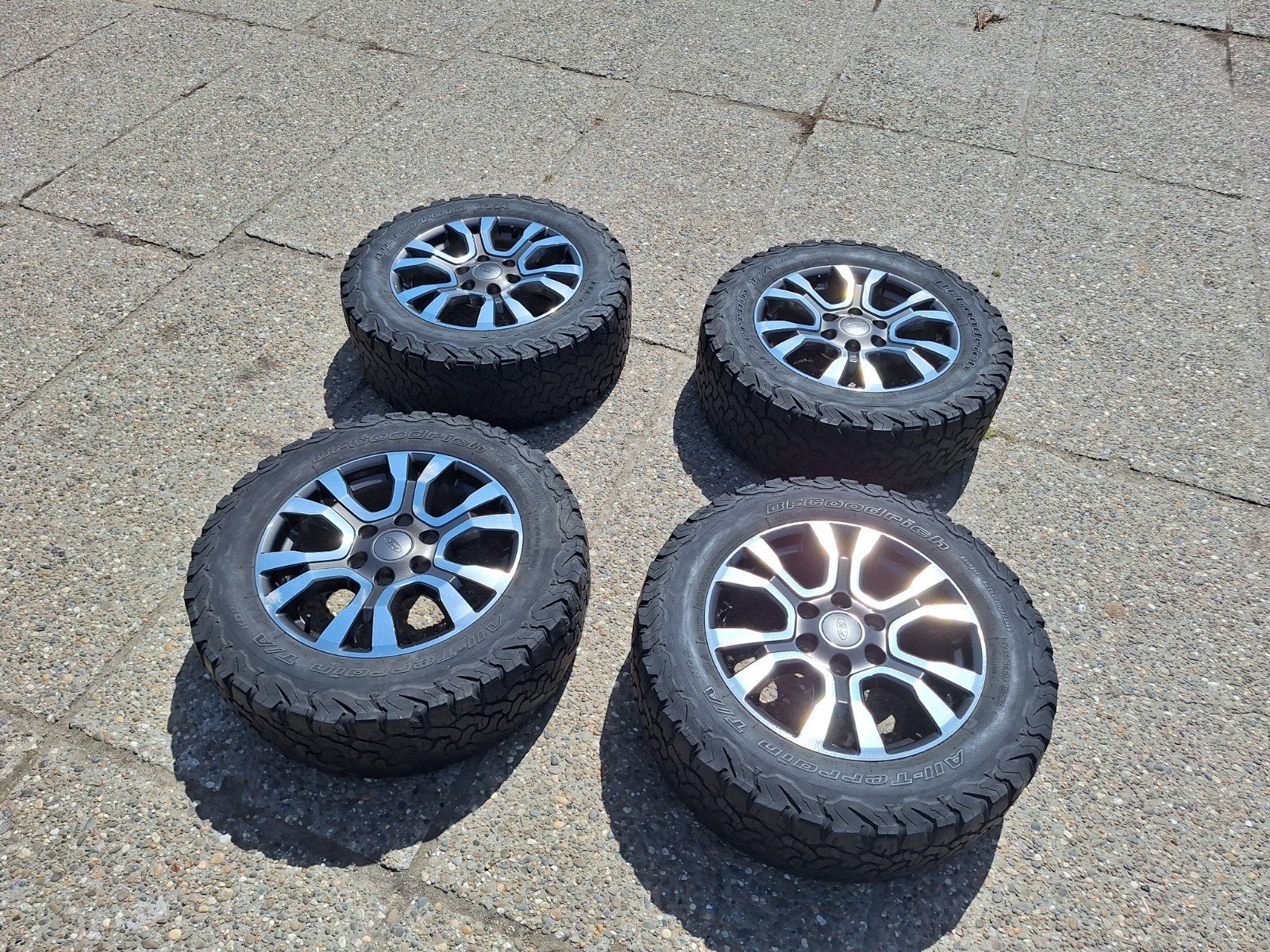 Ford Ranger velgen met bfgoodrich ko2 banden 6x139.7 et55, Ophalen, 18 inch, Gebruikt, 265 mm