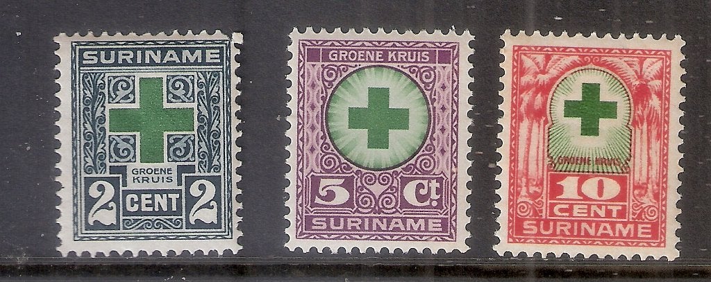 Suriname NVPH nr 127/129 postfris., Postzegels en Munten, Postzegels | Suriname, Ophalen of Verzenden, Postfris