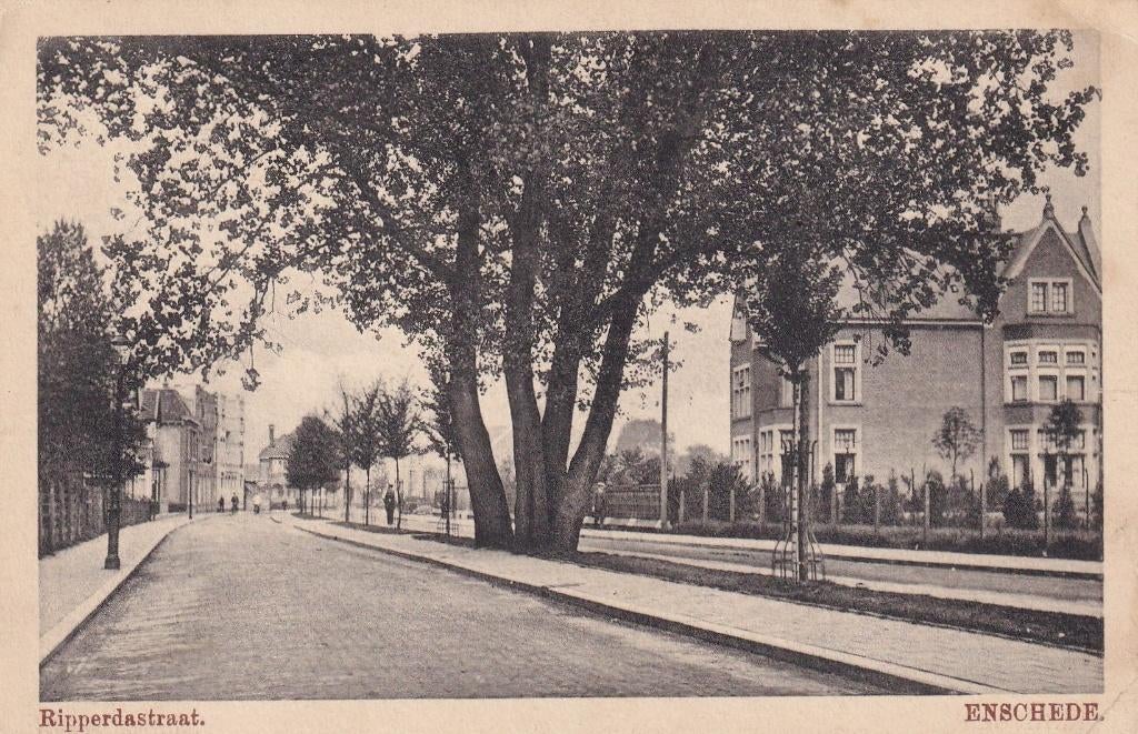 Enschede, Ripperdastraat, 1915., Verzamelen, Verzenden, Voor 1920, Gelopen, Overijssel