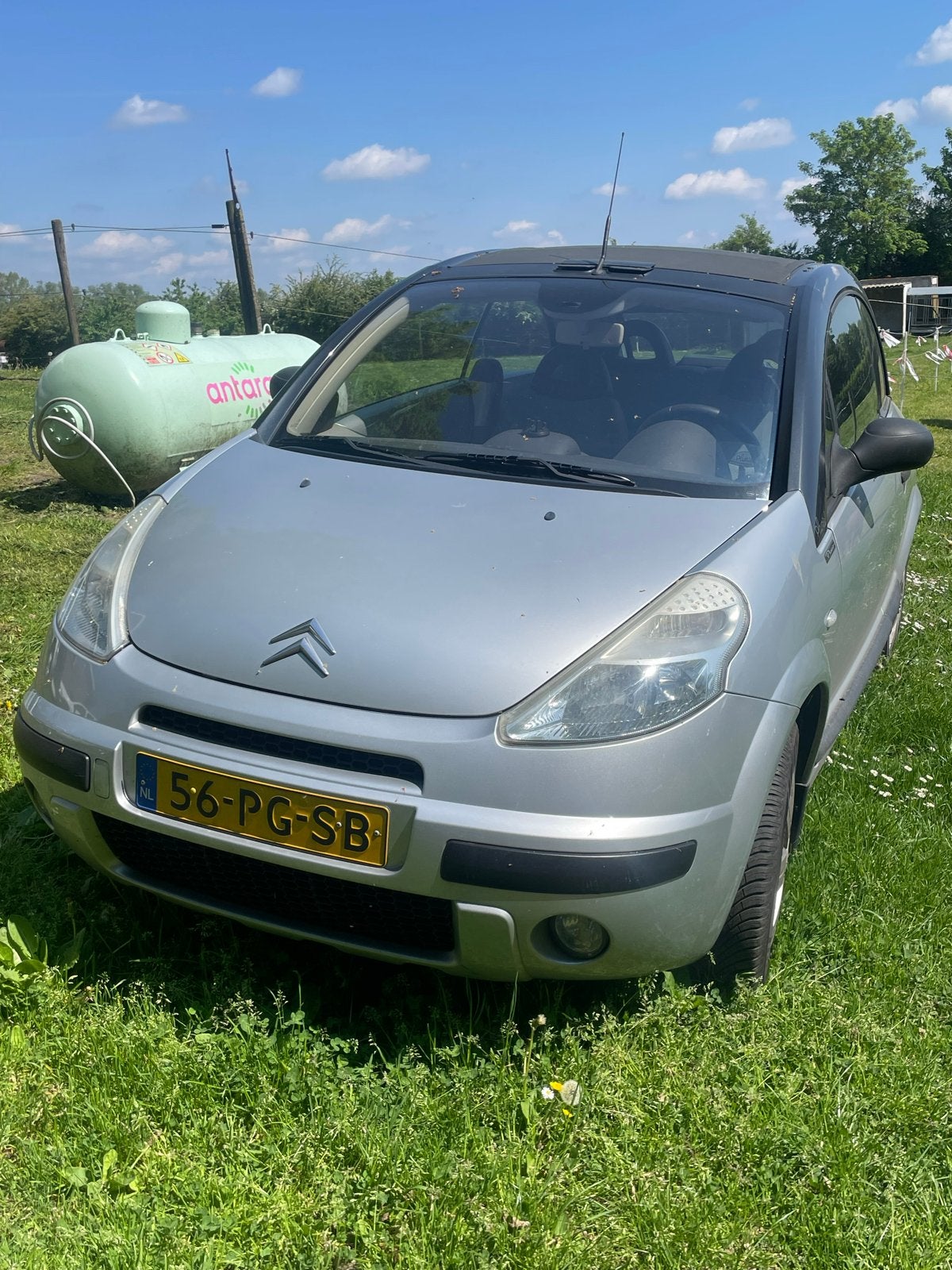 Citroën C3 1.6 I 16V Pluriel Sensodrive 2004 Grijs, Auto's, Citroën, 4 cilinders, Cabriolet, 4 stoelen, Origineel Nederlands