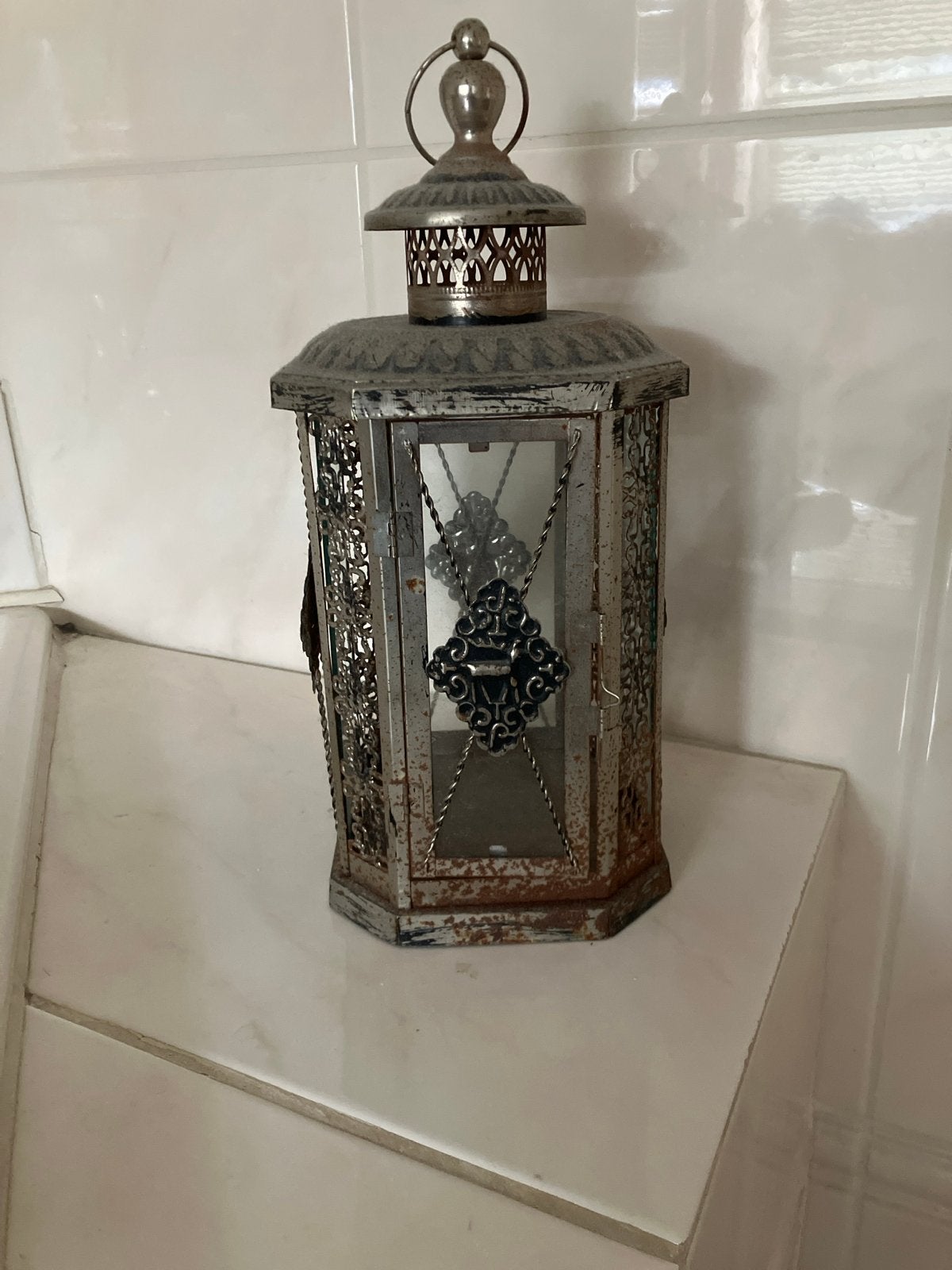 Decoratieve metalen lantaarn - Vintage look, Ophalen of Verzenden