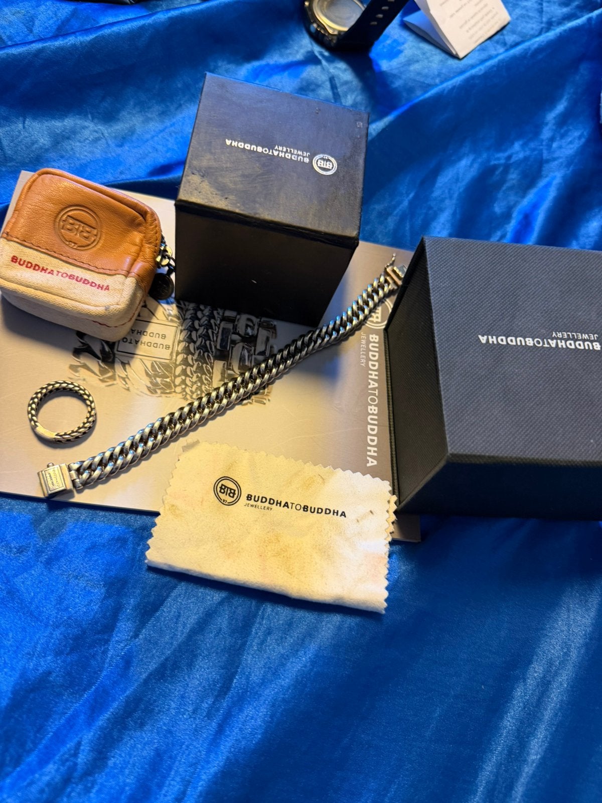 Buddha to Buddha armband+ring, Sieraden, Tassen en Uiterlijk, Ophalen of Verzenden, Zo goed als nieuw, Zilver