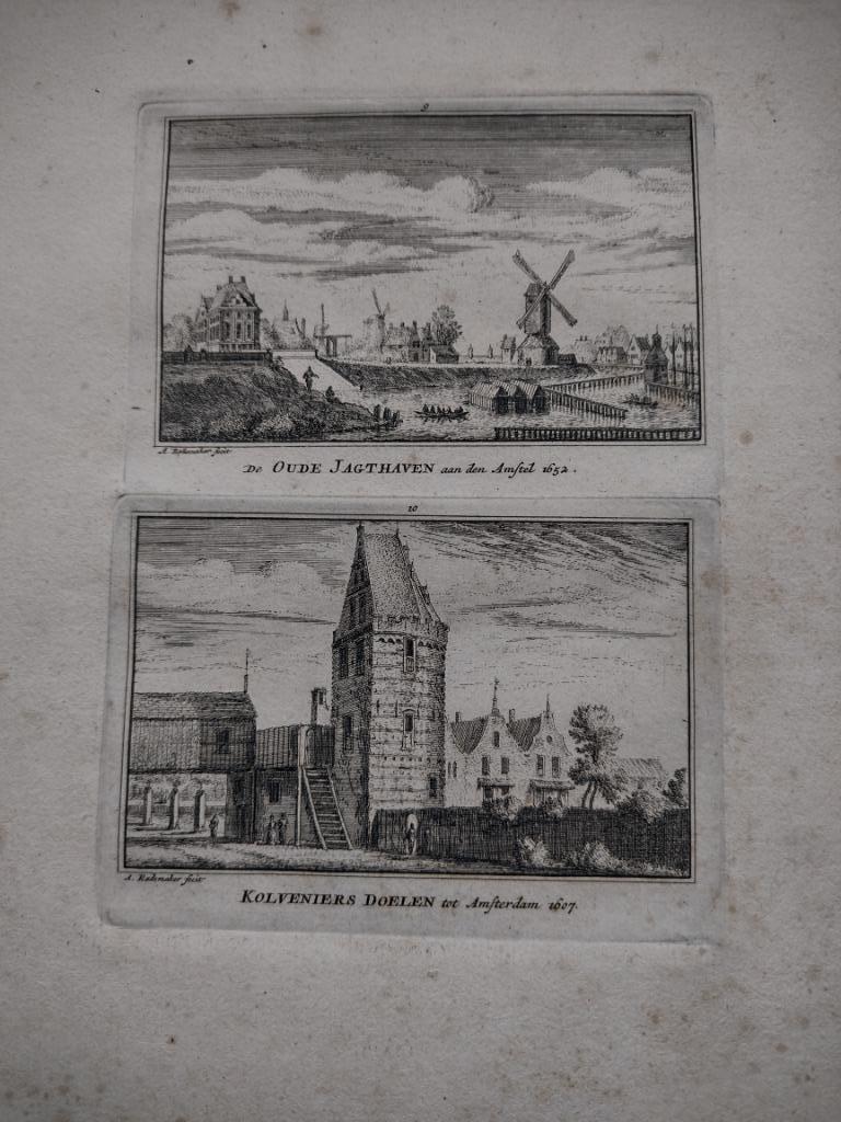 009/010 Amsterdam Jachthaven Kolveniers Doelen Gravure dl 3, Ophalen of Verzenden