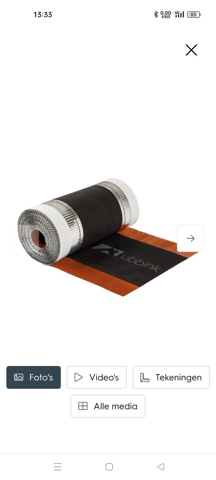 Ubbink Airtec Plus ondervorst, Nieuw, Ophalen of Verzenden, Rood, Dakleer