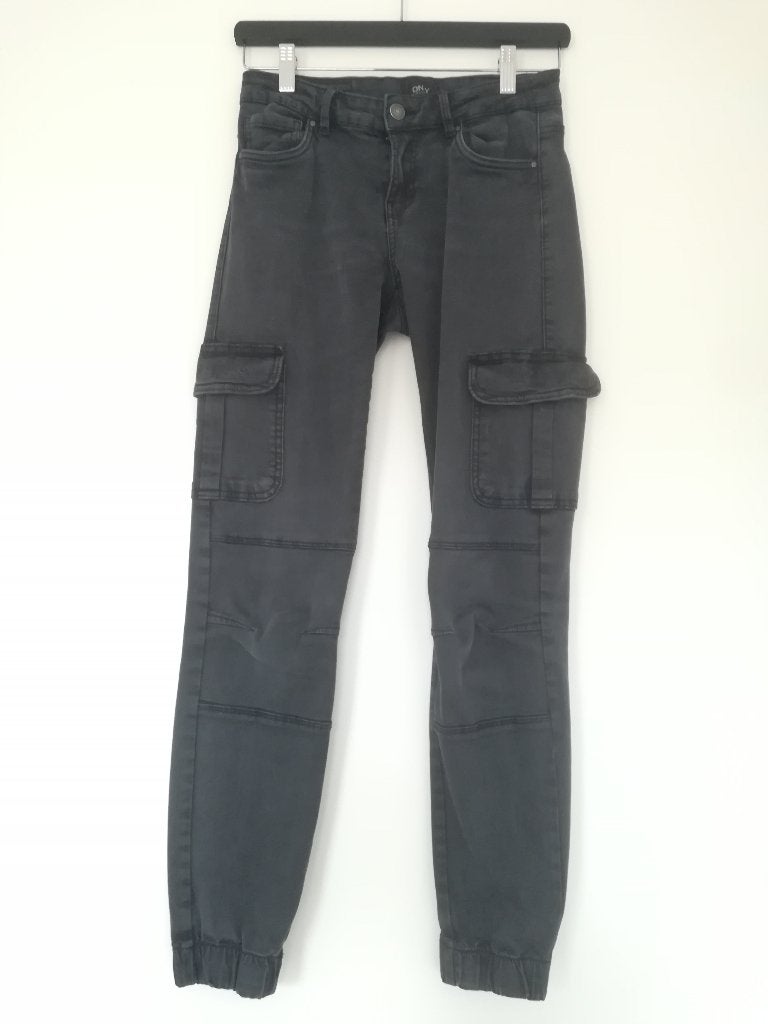 Only Cargo Jeans Grijs maat 36, Only, Ophalen of Verzenden, Zo goed als nieuw, W28 - W29 (confectie 36)