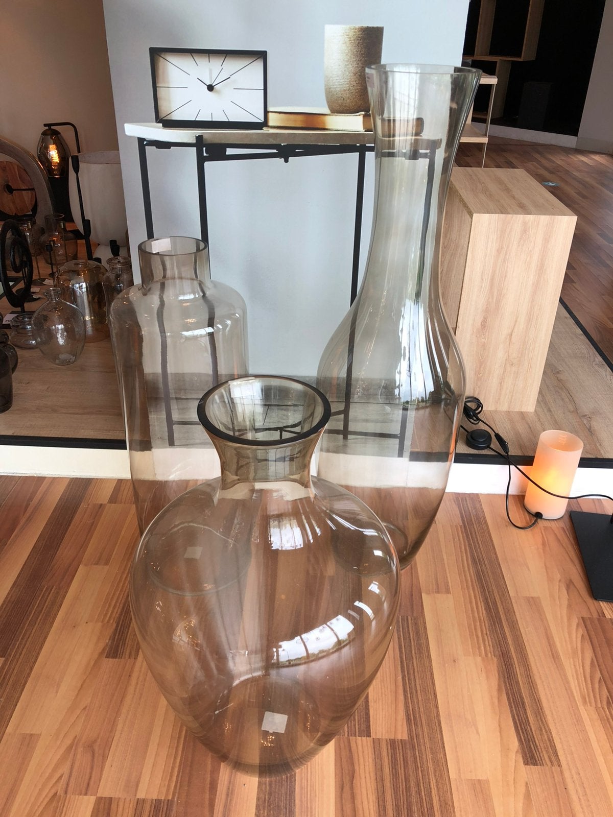 Decoratieve glazen vazen, helder en blauw van kleur, Ophalen, Nieuw, Blauw, Glas