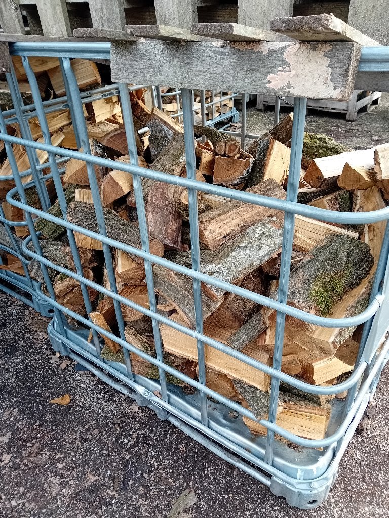 Gemengd hardhout – €120 per m³, Tuin en Terras, Haardhout, 3 tot 6 m³, Ophalen of Verzenden, Overige houtsoorten, Blokken