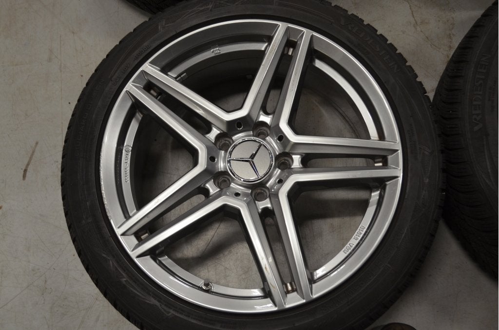 18" Mercedes C Klasse W206 Winterbanden / Winterset, Niet ingevuld, 18 inch, Gebruikt, Banden en Velgen