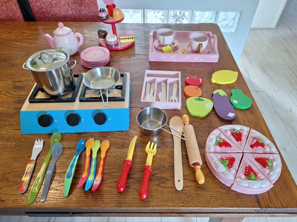 Speelgoed keukenspulletjes, Kinderen en Baby's, Ophalen, Gebruikt, Overige materialen, Speelkeuken-accessoire