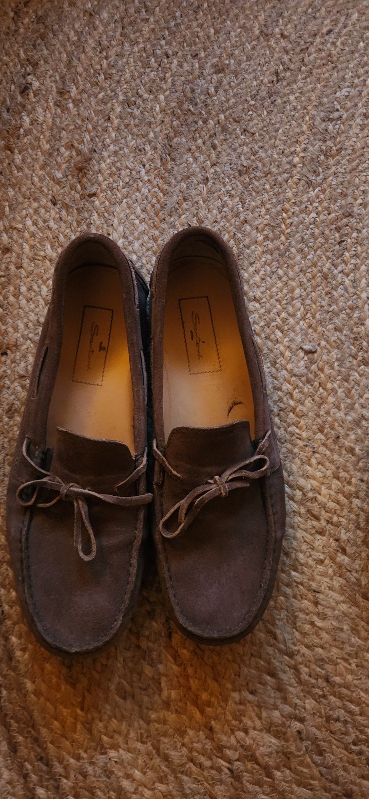 Santoni suède loafers - Bruin - Maat 43, Loafers, Bruin, Ophalen of Verzenden, Santoni