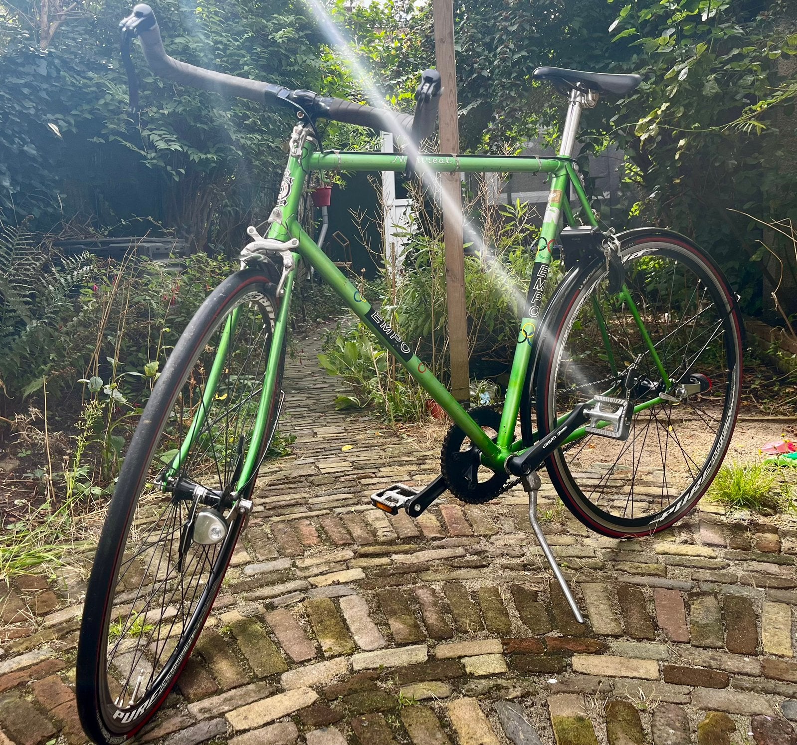 Singlespeed EMPO racefiets, Gebruikt, Velgrem, 57 tot 61 cm, Ophalen