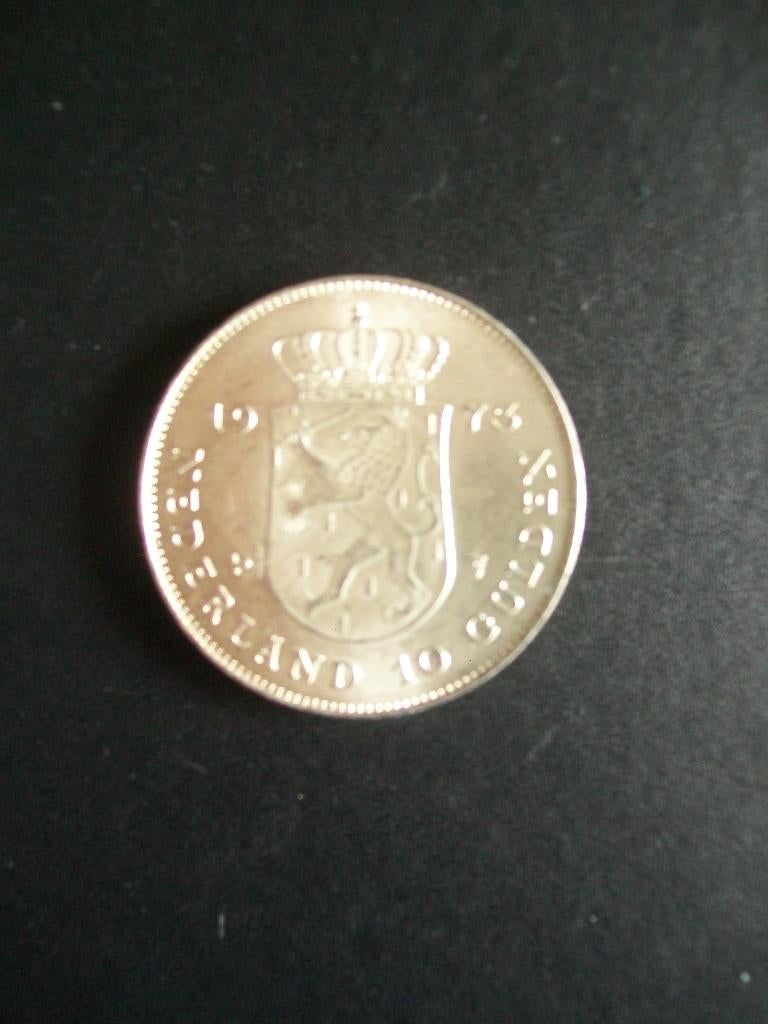 045: 10 Gulden Munt Juliana uit 1973 in nette staat., Verzenden, Zilver, Overige landen, Overige waardes