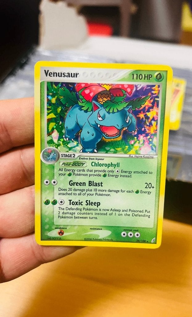 Venusaur 28/100 Holo Ex Crystal Guardians Pokemon, Verzenden, Zo goed als nieuw, Losse kaart, Foil