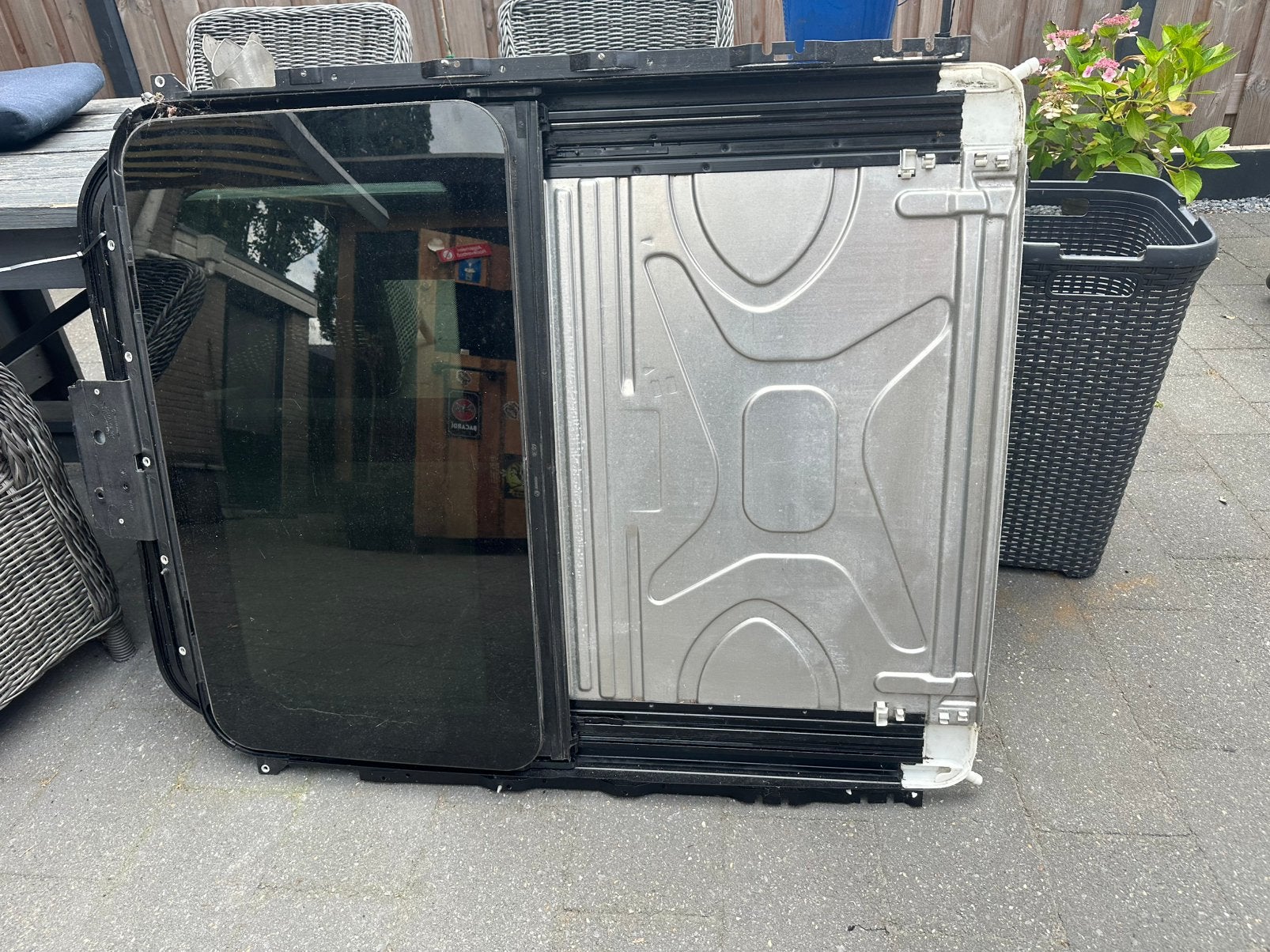Dakraam schuif/kantel e39 glas, Ophalen, Voor, Bumper