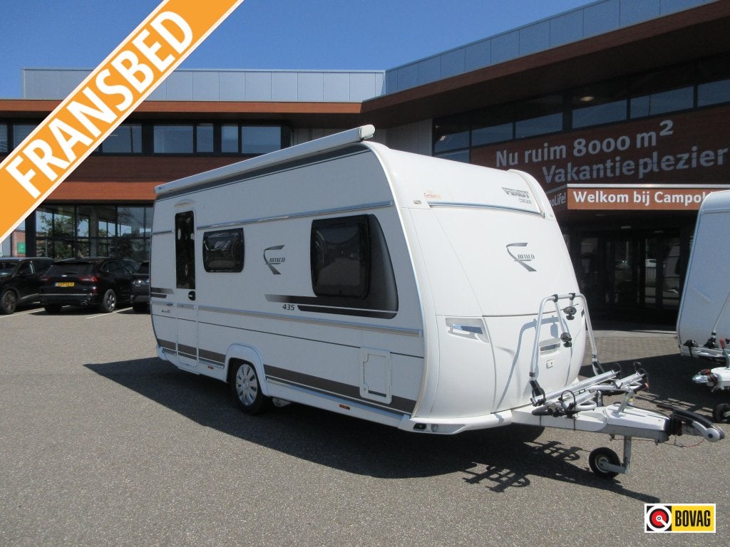 Fendt Bianco Selection 435 SF MOVER LUIFEL THULE TENT, Caravans en Kamperen, Caravans, Overige typen, Treinzit, Tot en met 3, Fendt