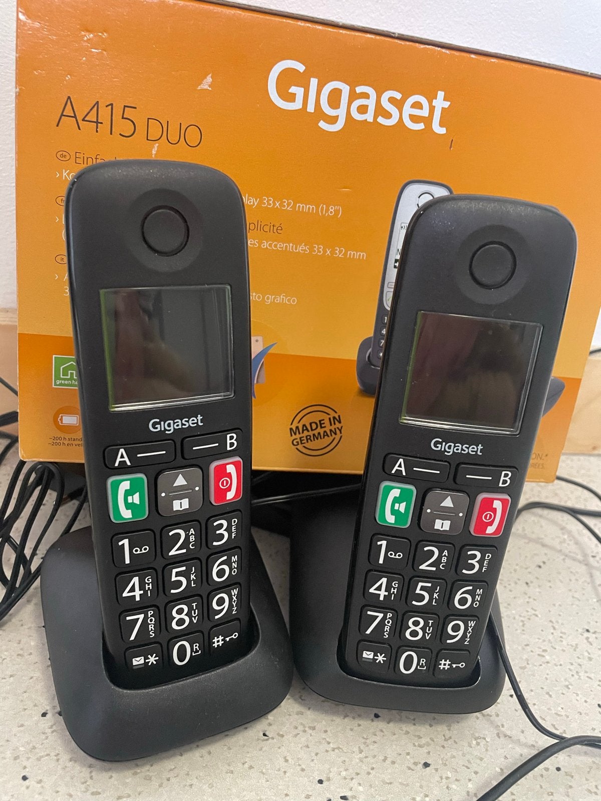 Gigaset A415 DUO draadloze telefoons met basisstation, Ophalen of Verzenden, Zo goed als nieuw, 2 handsets