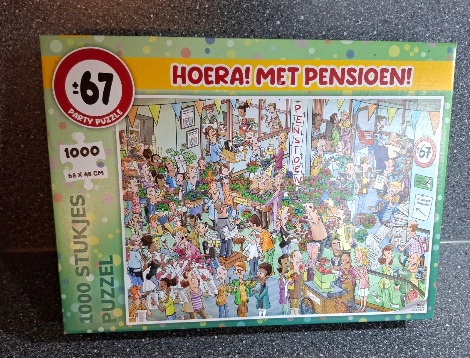 Hoera met Pensioen puzzel, Ophalen of Verzenden, 500 t/m 1500 stukjes