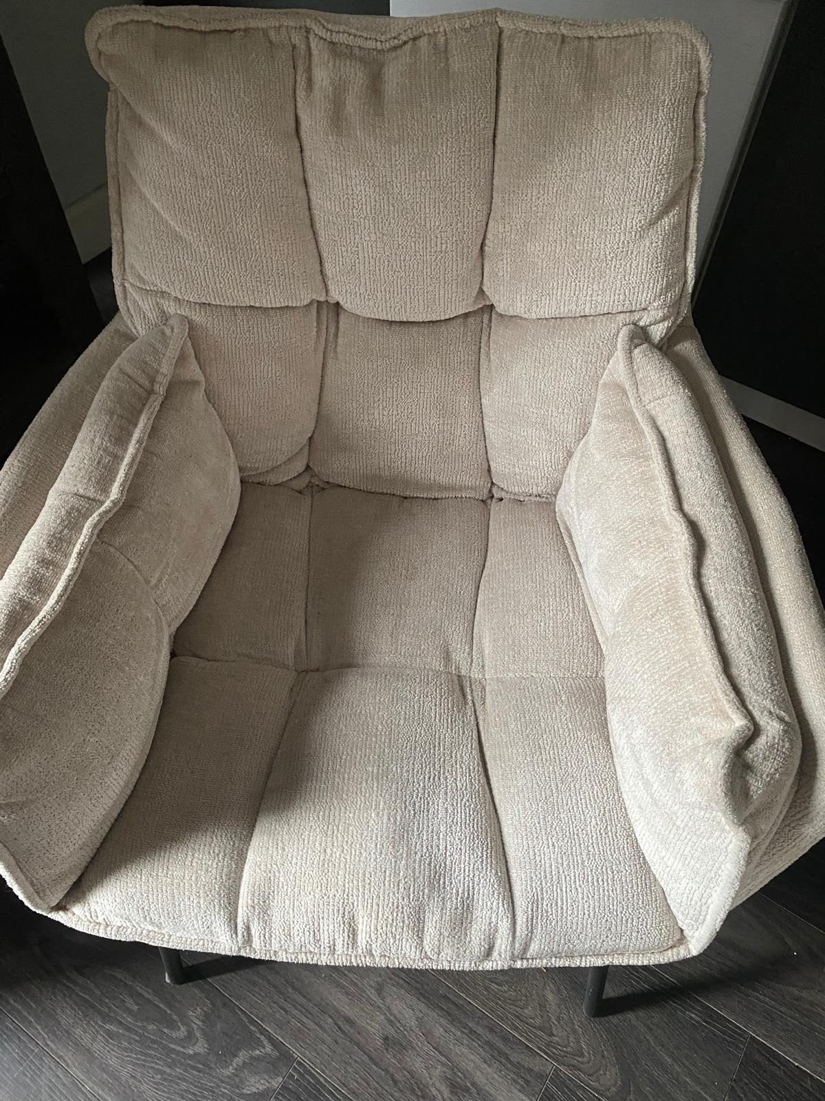 6 eetkamerstoelen, Ophalen, Wit, Zo goed als nieuw, Stof