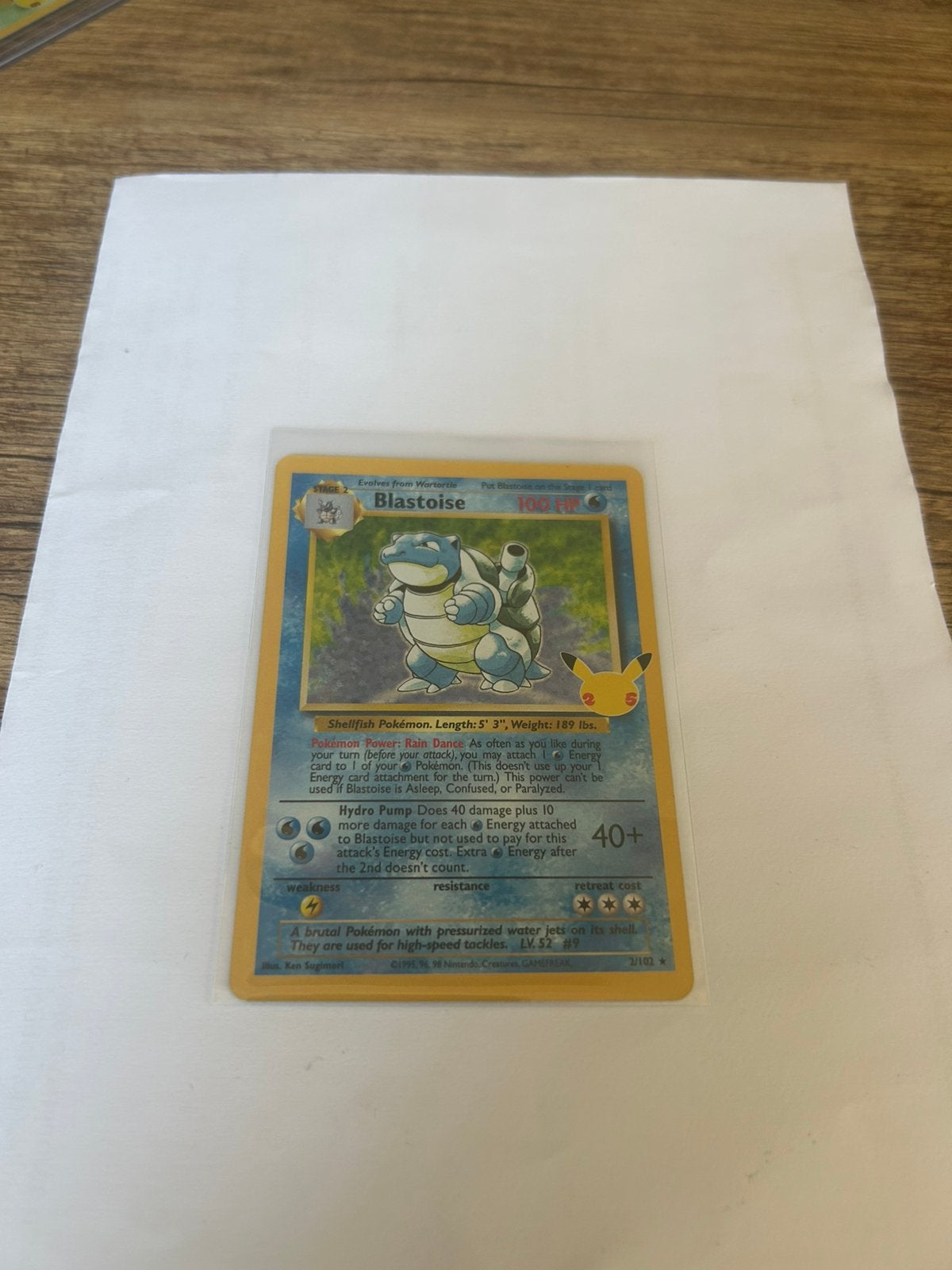 Blastoise celebrations 2/102, Hobby en Vrije tijd, Verzamelkaartspellen | Pokémon, Ophalen of Verzenden, Zo goed als nieuw