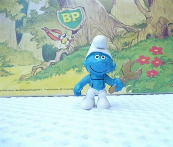 6 Plagiaat smurfen Duitsland, koning, knutsel,bloem,gr smurf, Verzenden, Zo goed als nieuw, Verschillende Smurfen, Poppetje, Figuurtje of Knuffel