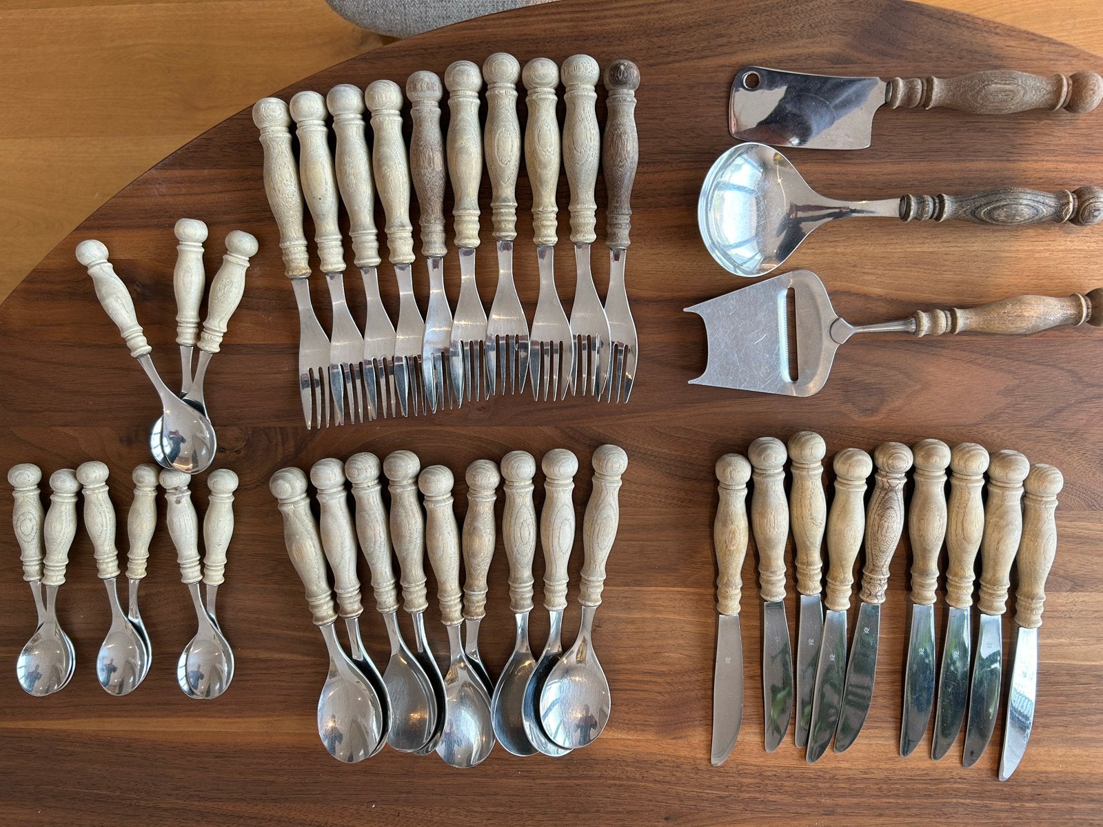 WMF bestekset met houten handvatten, Antiek en Kunst, Ophalen