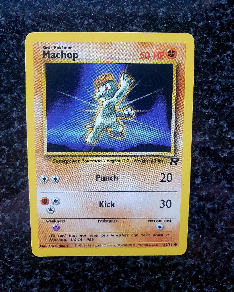Pokemon Machop, Ophalen of Verzenden, Zo goed als nieuw, Losse kaart