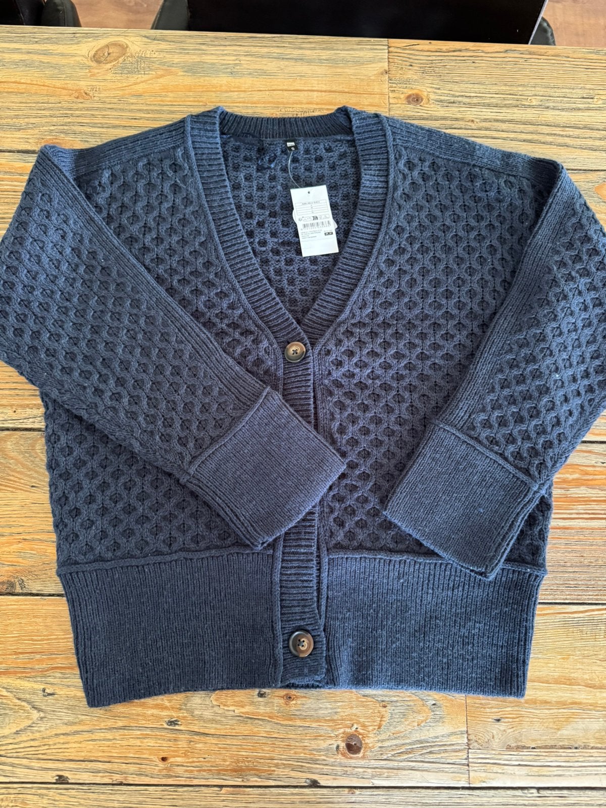 * nieuw * heel mooi warm gehaakt / gebreid vest mt S HEMA, Ophalen of Verzenden, Nieuw, Maat 36 (S), Blauw