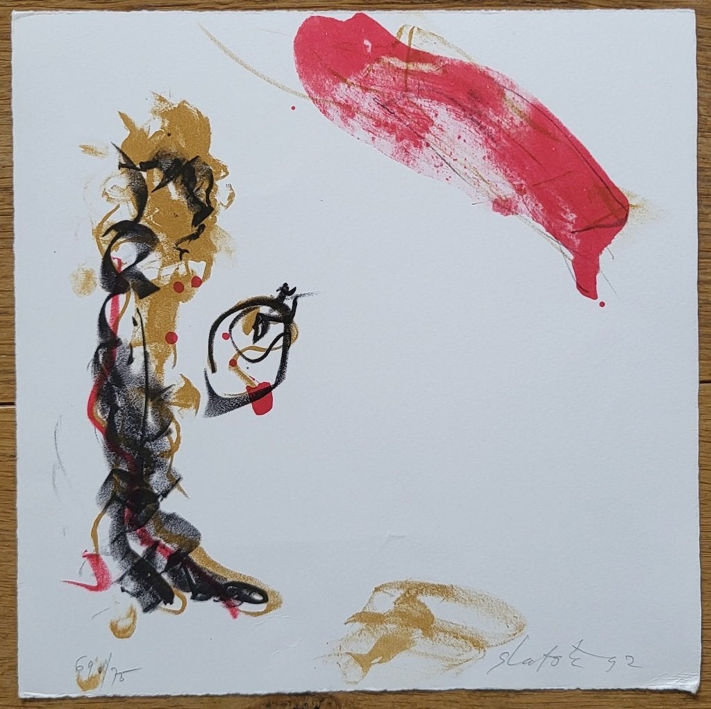 Ger Lataster zeefdruk - 1992 69/75, Zeefdruk, Gelimiteerde oplage, Abstract, Ophalen