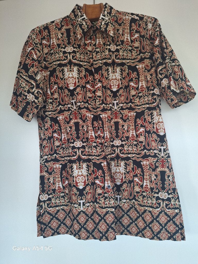 Indonesische batik overhemd.Borstomvang 102 cm, Ophalen of Verzenden, Zo goed als nieuw, Meerkleurig, Solo Indonesia