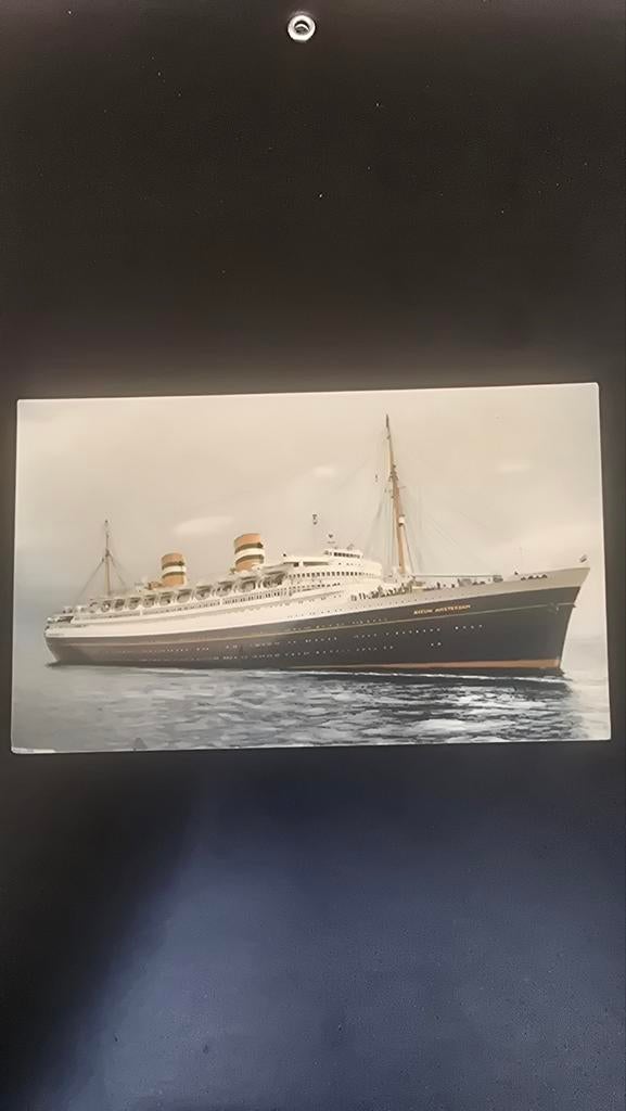 Ansichtkaart S.S. Nieuw Amsterdam Holland-America Line, Ophalen of Verzenden