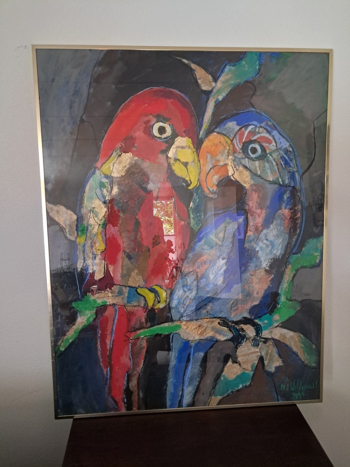 schilderij met lijst Maya Wildevuur, Antiek en Kunst, Ophalen