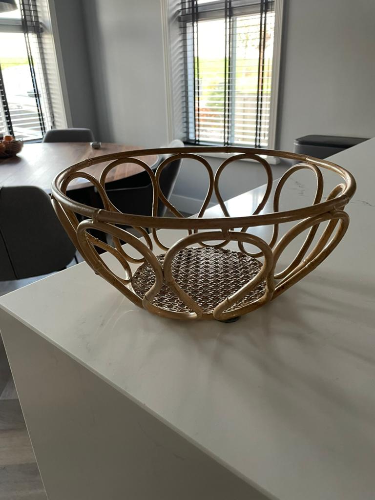 Fruitmand, Huis en Inrichting, Woonaccessoires | Schalen en Manden, Ophalen of Verzenden, Zo goed als nieuw, Rechthoekig, Riet