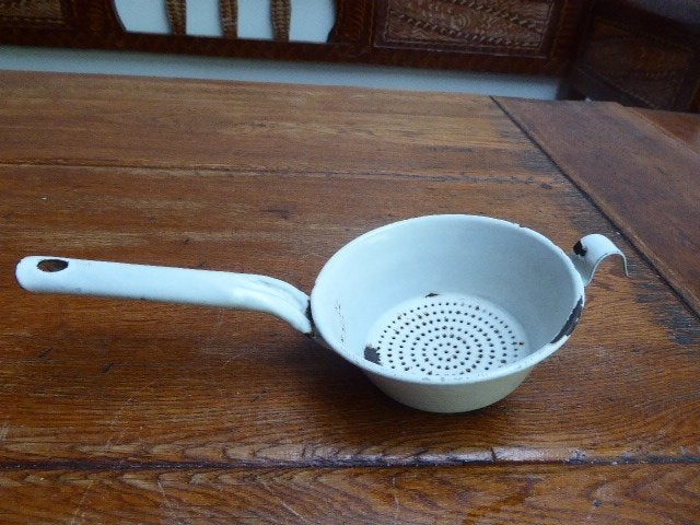 Antiek emaille zeefje, Antiek en Kunst, Ophalen of Verzenden