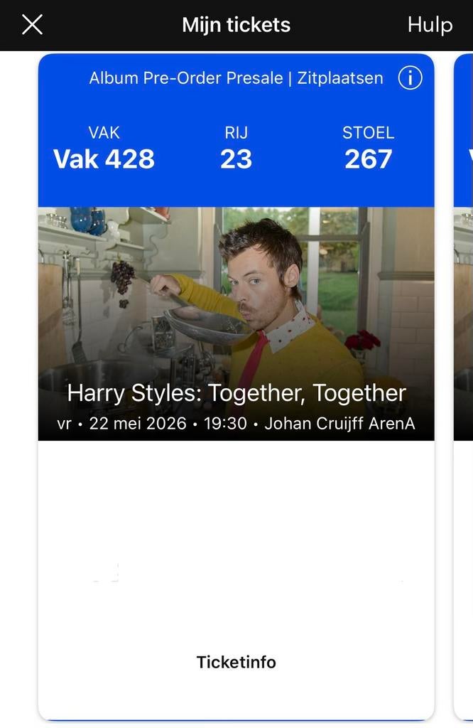 3x Harry Styles tickets 22 mei, Amsterdam, Drie personen of meer, Mei