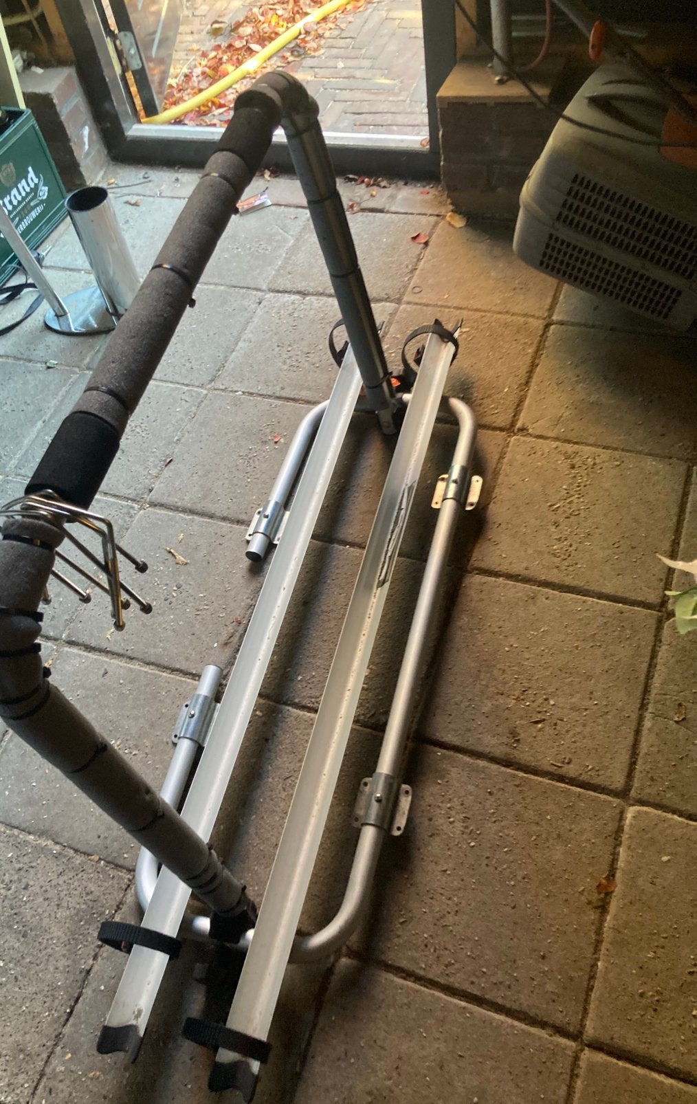 Fietsendrager dissel caravan, Ophalen, Gebruikt, Fietsendrager-accessoire, 2 fietsen