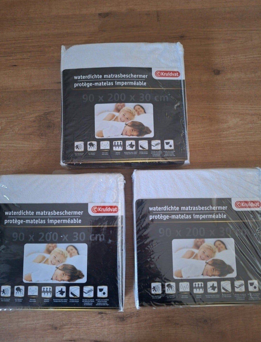 Waterdichte matrasbeschermers (nieuw), Eenpersoons, Matrasbeschermer, Wit, Ademend