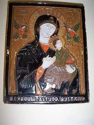 Wandtegel Onze Lieve Vrouw van Altijddurende bijstand., Ophalen of Verzenden