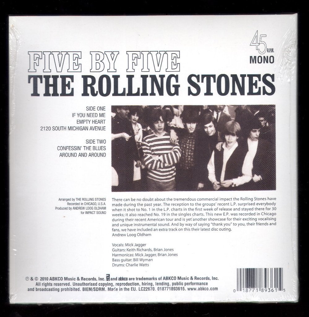 Rolling Stones VINYL EP Five by Five MONO 7 inch NIEUW RSD, 7 inch, Ophalen of Verzenden, Limited edition, Pop