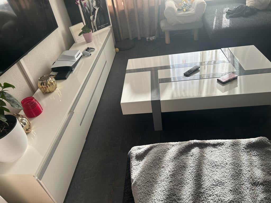Salontafel en tvkast breed 2.40 breed, Ophalen of Verzenden, Gebruikt