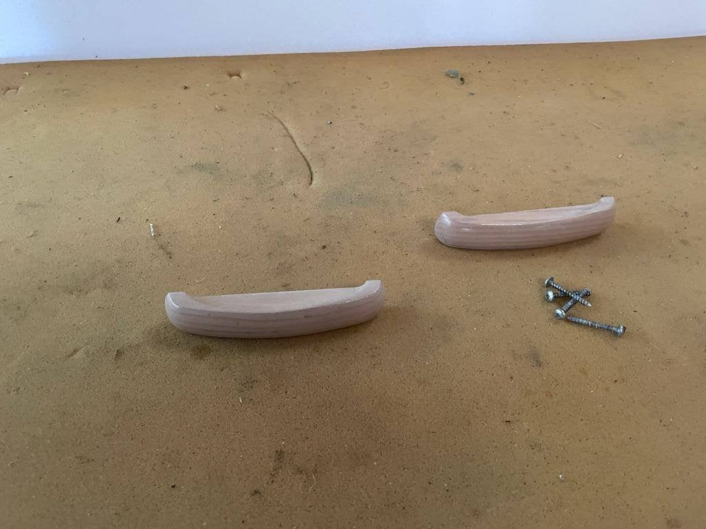 2 kastgrepen klinken, Doe-het-zelf en Verbouw, Hang- en Sluitwerk, Ophalen of Verzenden, Nieuw, Klink of Kruk