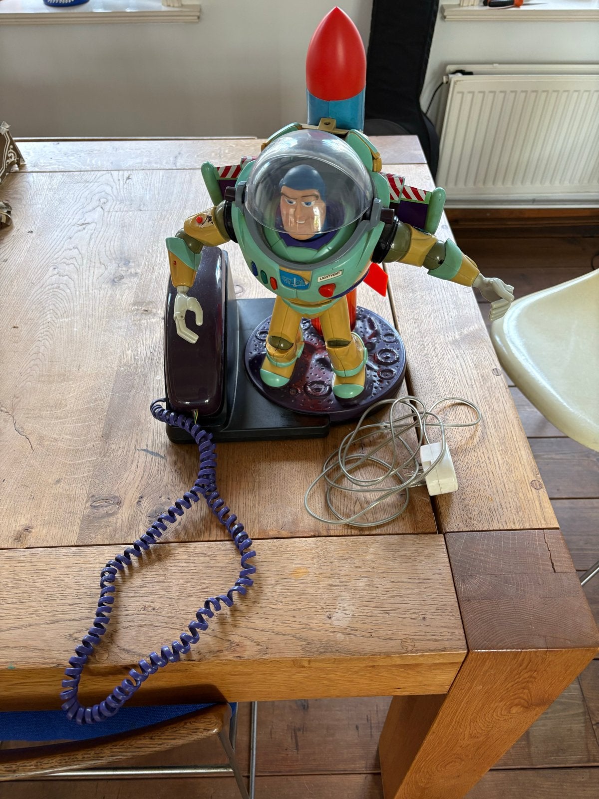 Vintage Buzz Lightyear Telefoon - Oud en Verkleurd, Ophalen of Verzenden, Gebruikt