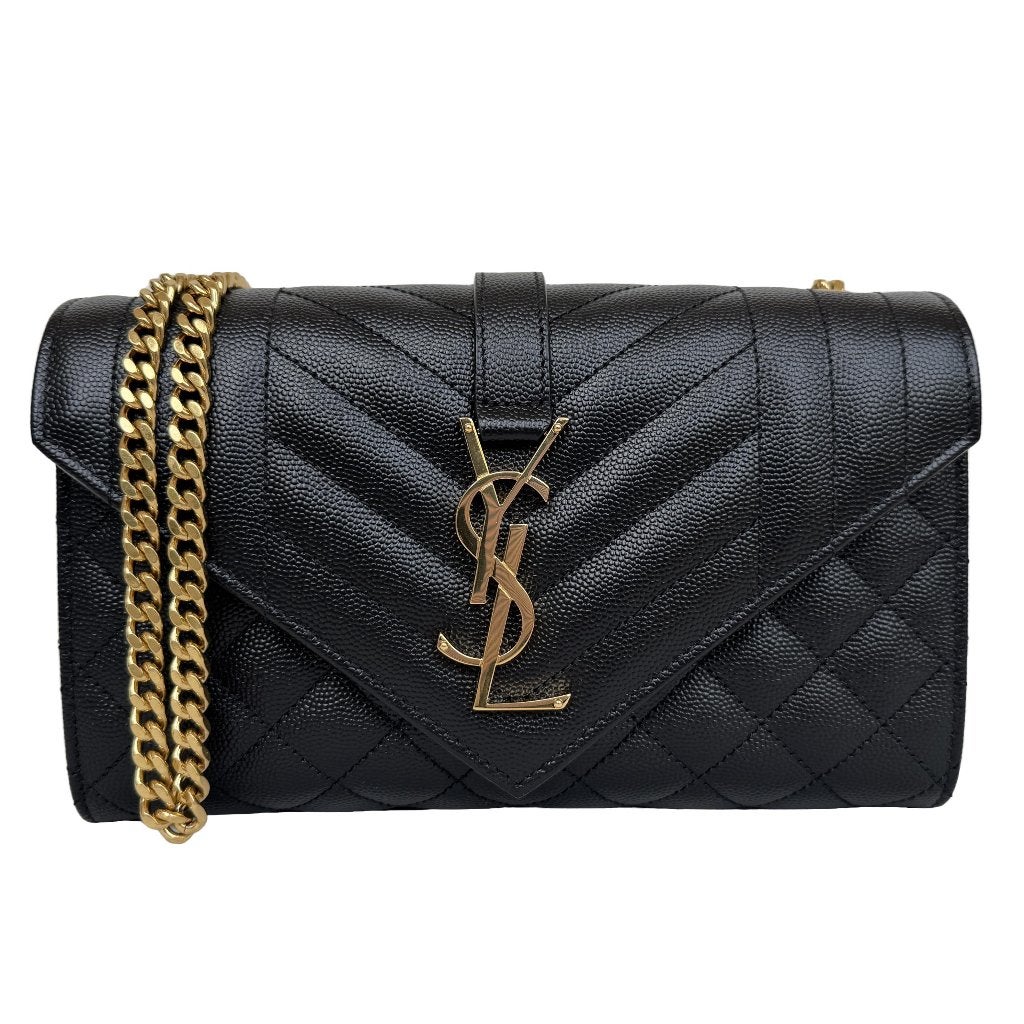 Saint Laurent Yves YSL envelope small crossbody zwart tas, Verzenden, Nieuw, Zwart, Handtas
