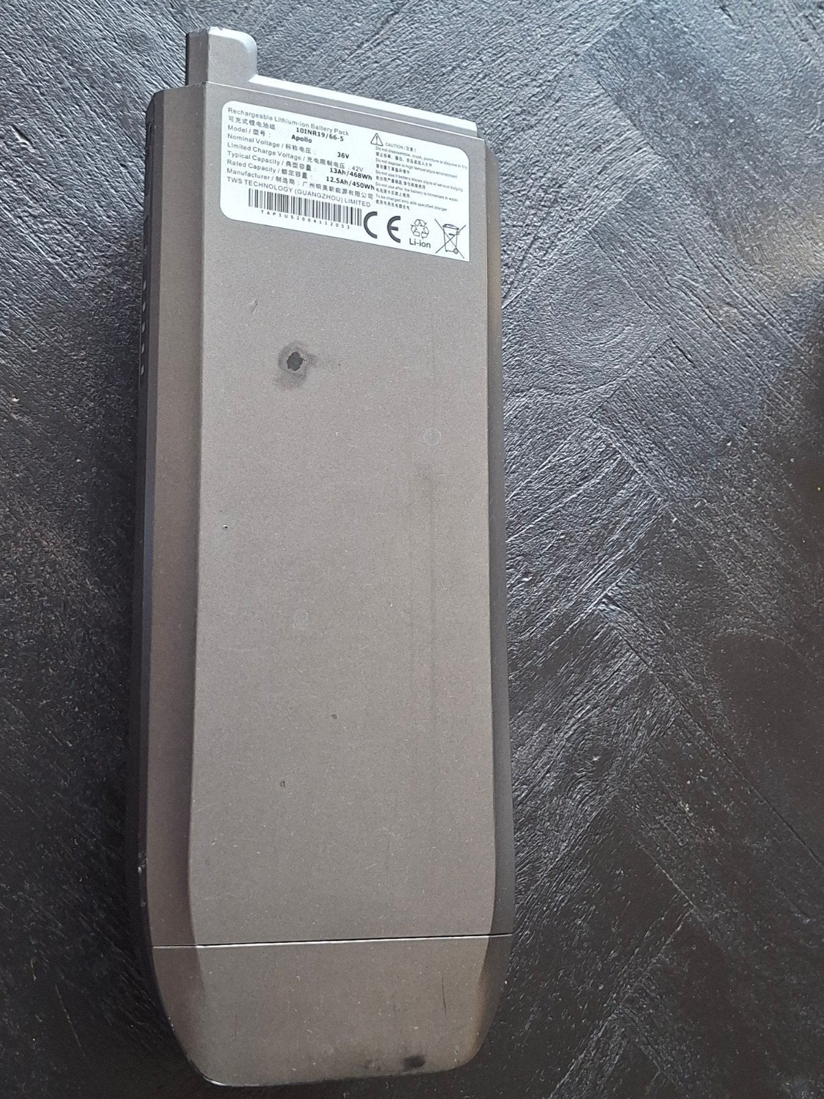 Apollo 36V 12.5Ah Li-ion Accu voor E-bike/Scooter, Gebruikt