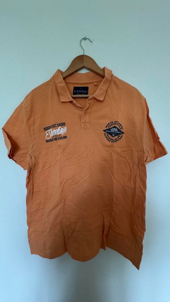 Polo Canda Oranje XL - 100% Katoen - Zomer/Lente, Ophalen of Verzenden, Gedragen, Maat 56/58 (XL), Oranje